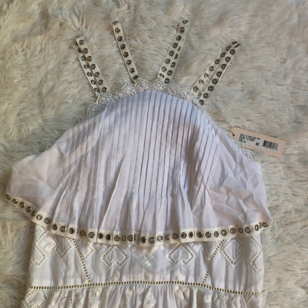 Rebecca Taylor NWT Sleeveless Embroidered Popover Camisole Dress in Snow 🔥 - Picture 5 of 12